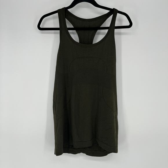 Lululemon Swifly Tech Army Green Tank Women's Size 10 - Picture 7 of 7